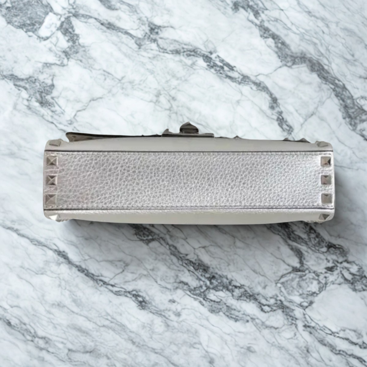 VALENTINO ROCKSTUD SILBERNES TASCHEN- UND PUMPENSET