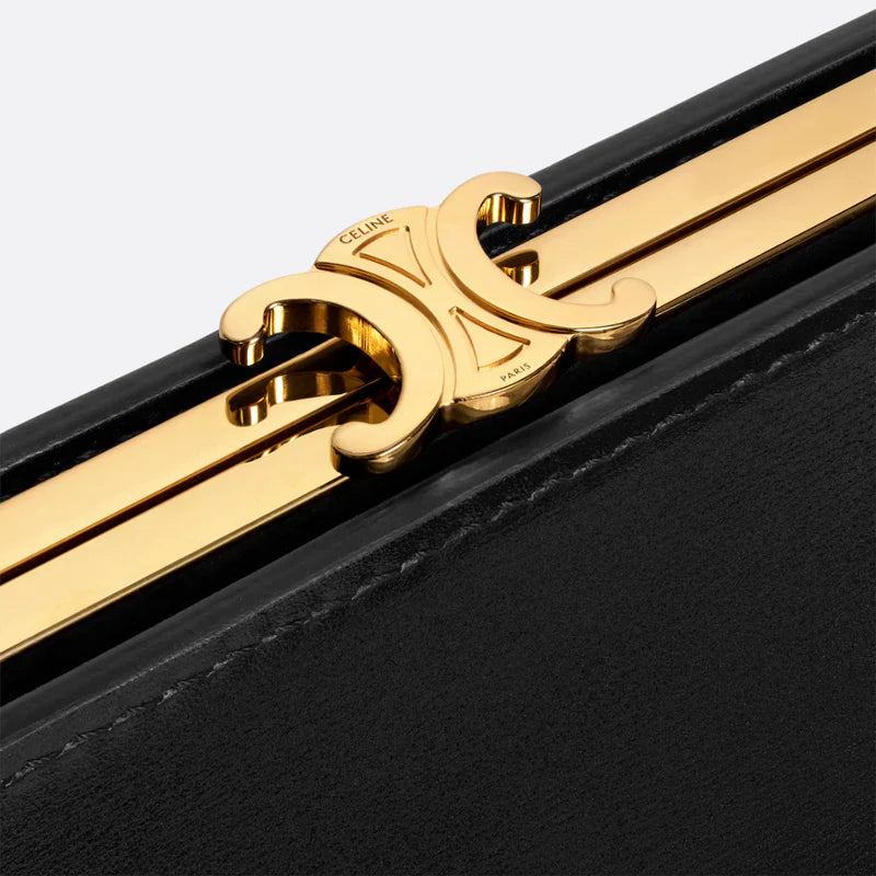 CELINE ANTOINETTE MITTLERE TASCHE AUS SATINIERTEM KALBSLEDER – NATÜRLICHE FARBE