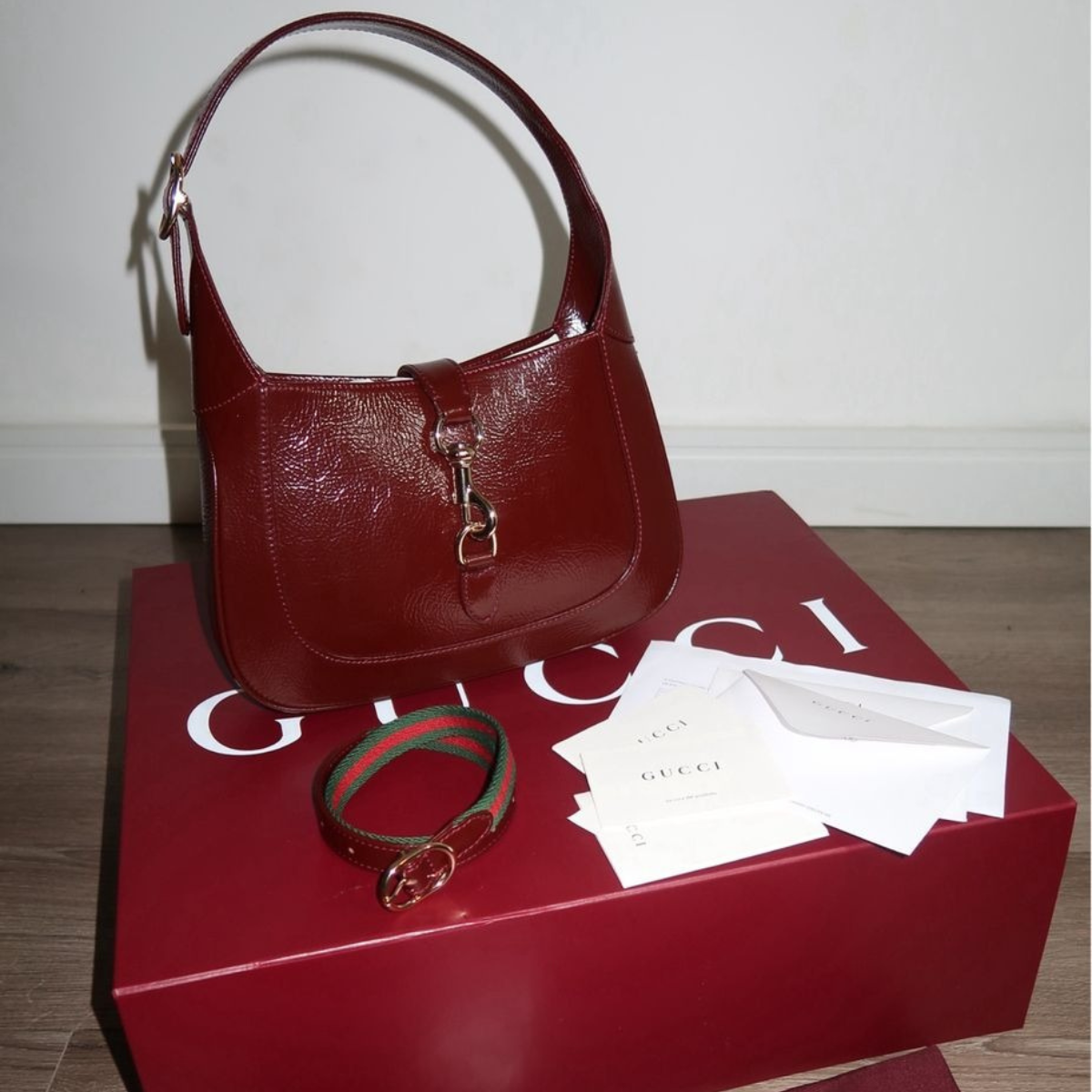 GUCCI JACKIE 1961 BORDEAUX & GUINEVERE PUMPENSET