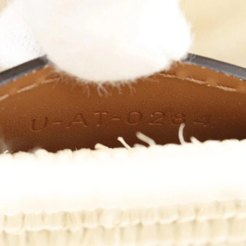 CELINE CLASSIC KLEINER KORB MIT GEWEBTEM TRIOMPHE AUS BAST UND KALBSLEDER