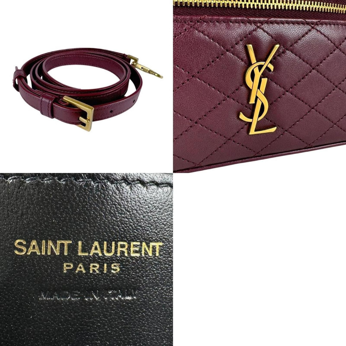 YVES SAINT LAURENT GABY WASCHTISCHETUI AUS LAMMLEDER