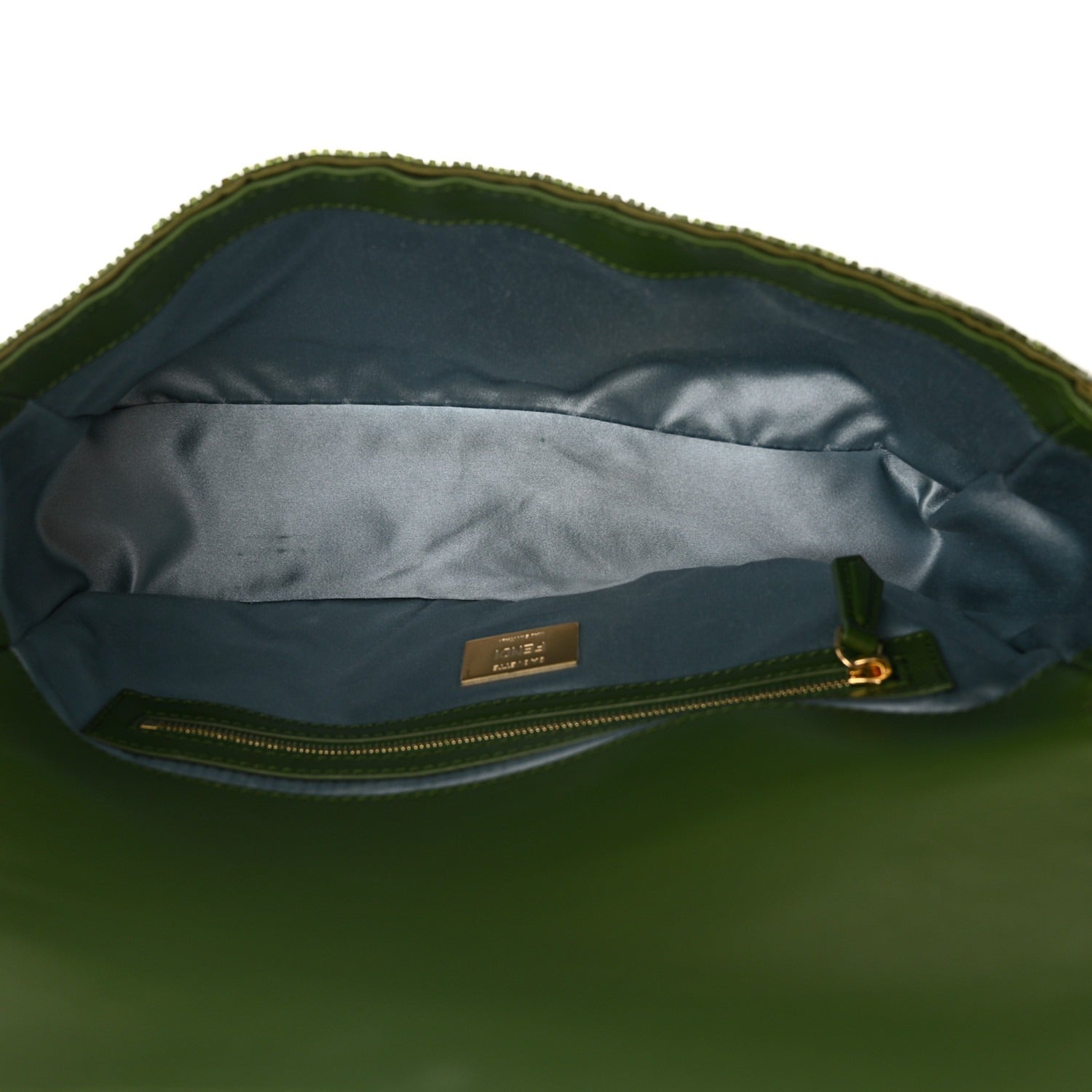 FENDI BAGUETTETASCHE AUS GRÜNEN PAILLETTEN UND LEDER